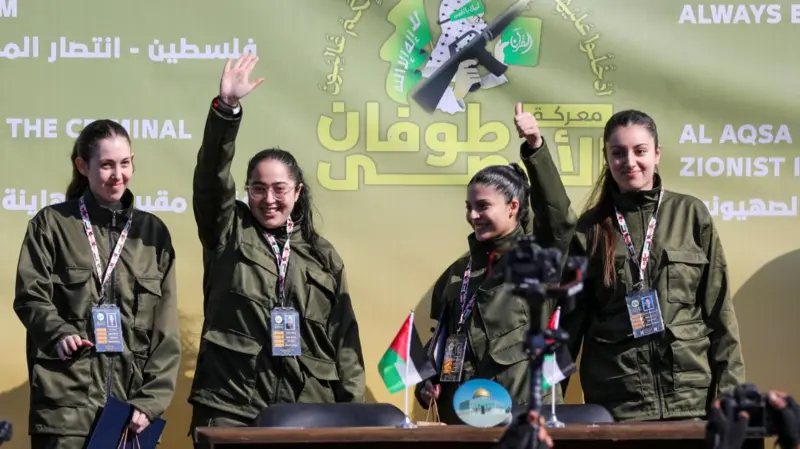 Four female hostages released by Hamas return to Israel