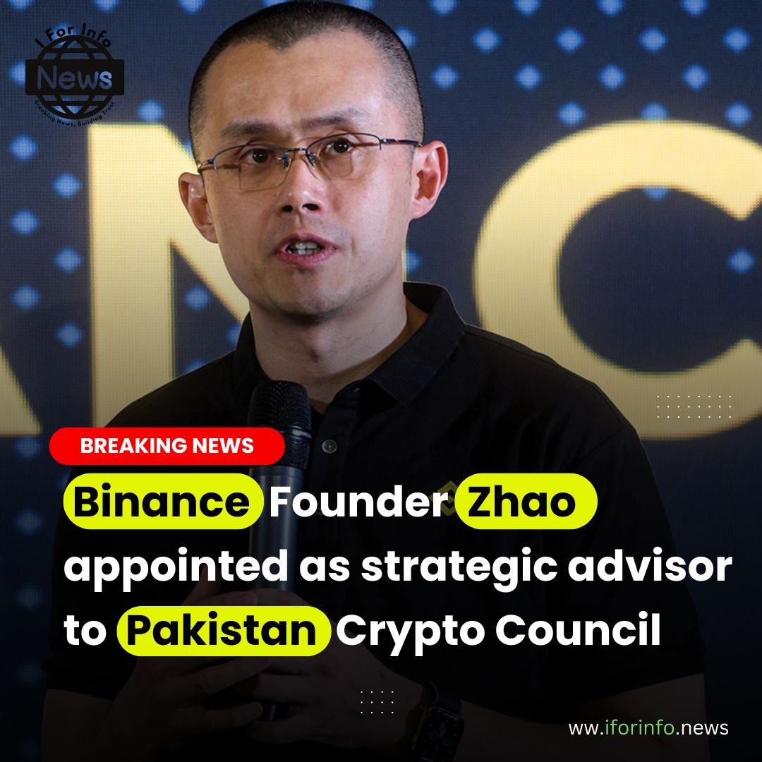 Binance founder Zhao appointed as strategic advisor to Pakistan Crypto Council